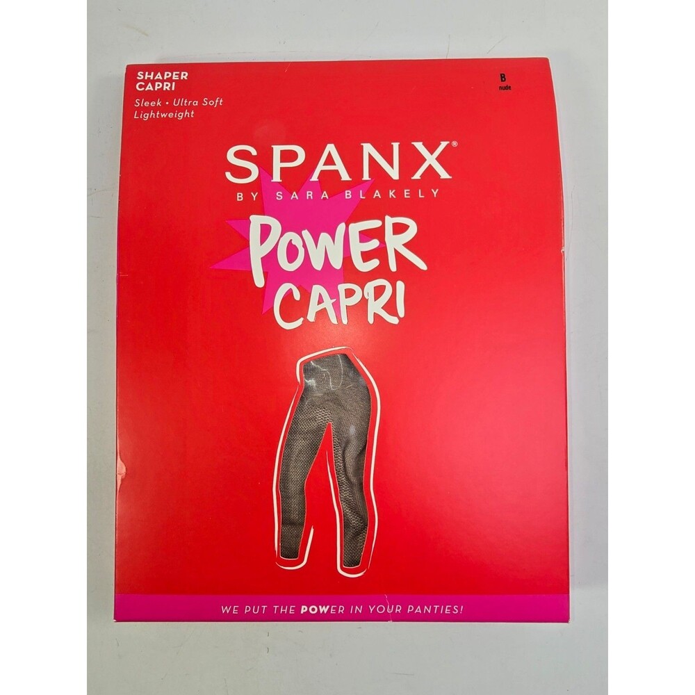 B Spanx Power Capri Shaper Nude Tummy Control Lightweight Shapewear NIB New